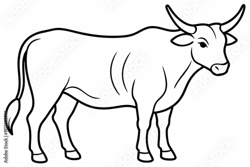 Bull line art vector illustration  © Trendy Design24