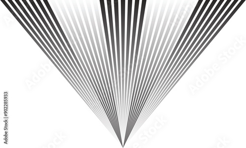 abstract simple black white gradient triangle line pattern can be used background.