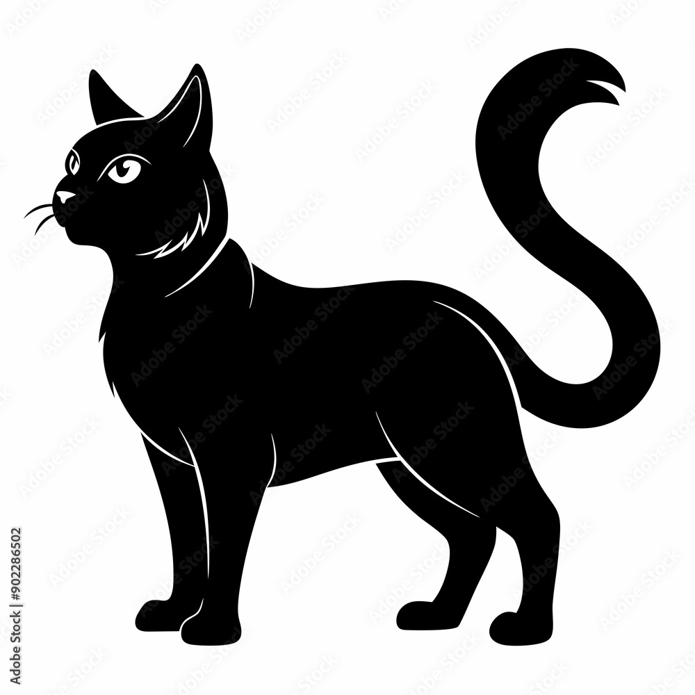 American Curl Black silhouette American Curl Black silhouette
