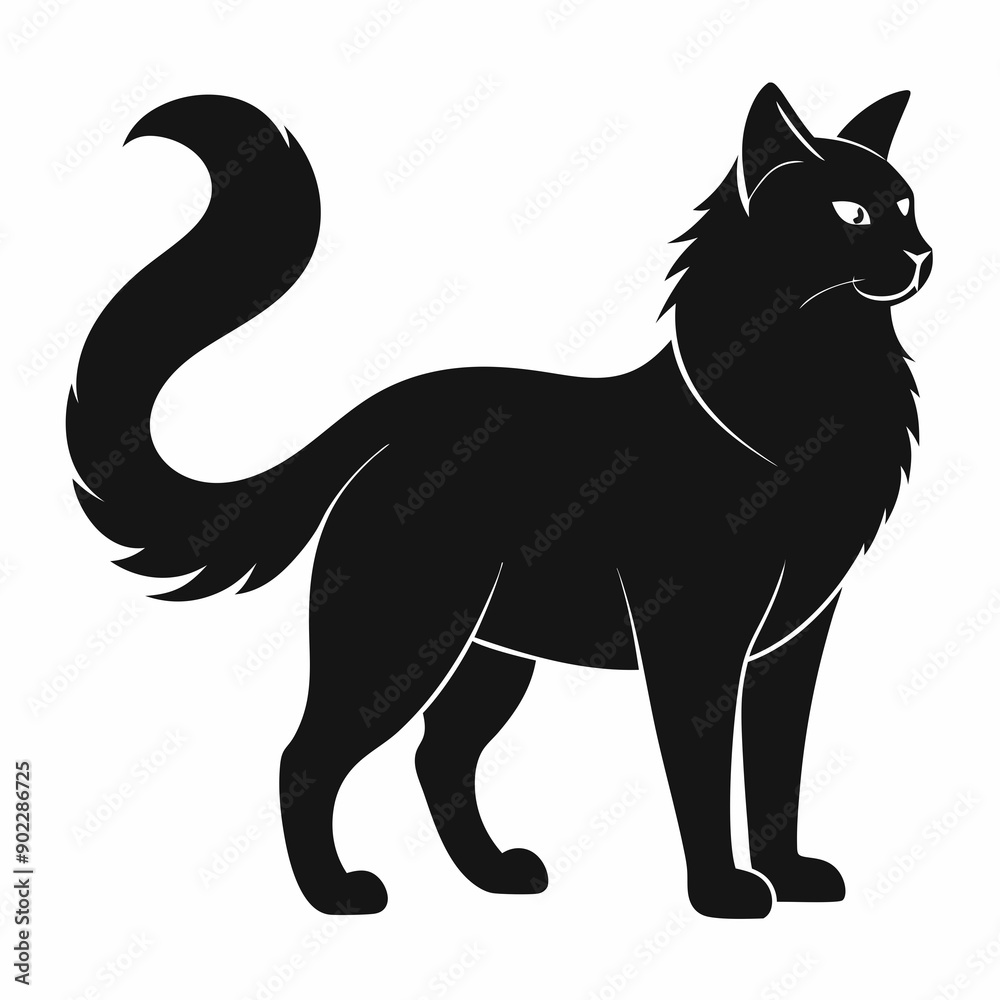 American Curl Black silhouette American Curl Black silhouette