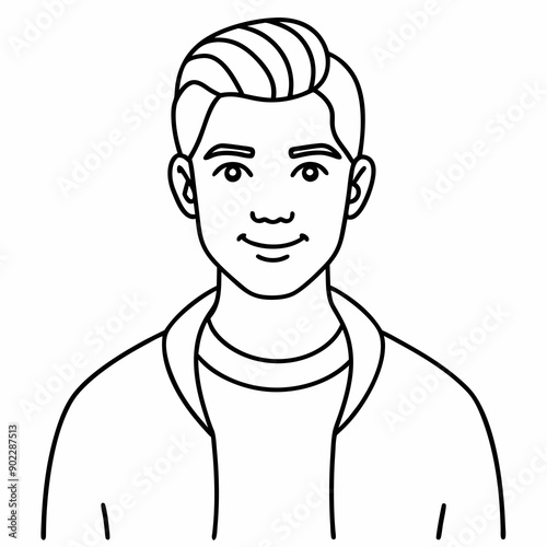 Wallpaper Mural Boy character  Silhouette Vector Illustration Torontodigital.ca