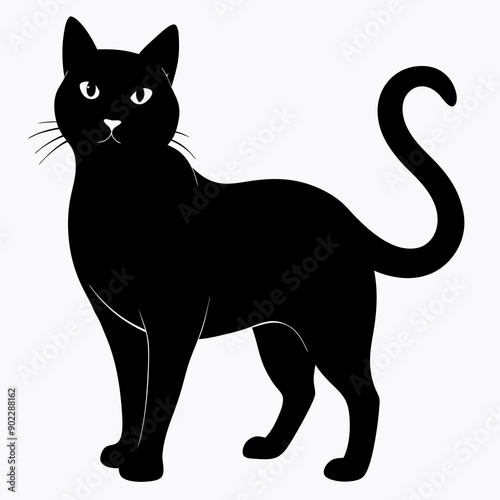 Obraz na plátně Burmilla Black silhouette