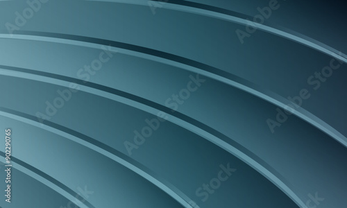 Retro wavy lines wallpaper background. Blue gradient vintage curved stripes pattern.