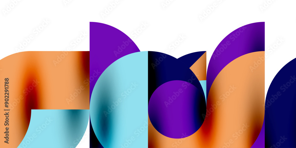 Shadow effect shiny circles and round triangles geometric modern art. Vector Illustration For Wallpaper, Banner, Background, Card, Book Illustration, landing page