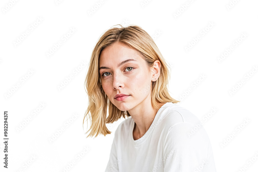 Portrait of a Young Woman with Blonde Hair Portrait of a Young Woman with Blonde Hair
