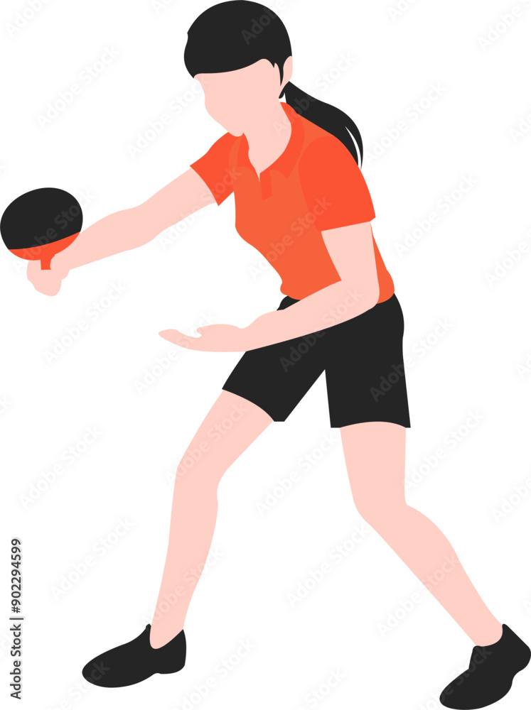 People Playing Table Tennis Illustration People Playing Table Tennis Illustration