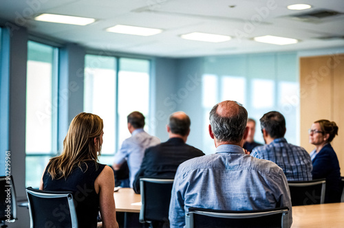 Business Meeting in Modern Office