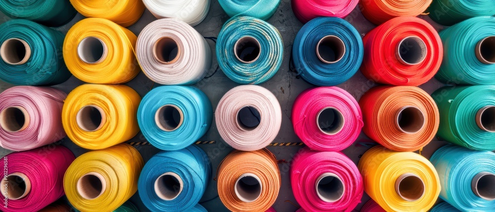 High-angle shot of an ethical supply chain operation, highlighting safety measures, ESG adherence, and fair trade principles in vivid colors High-angle shot of an ethical supply chain operation, highlighting safety measures, ESG adherence, and fair trade principles in vivid colors