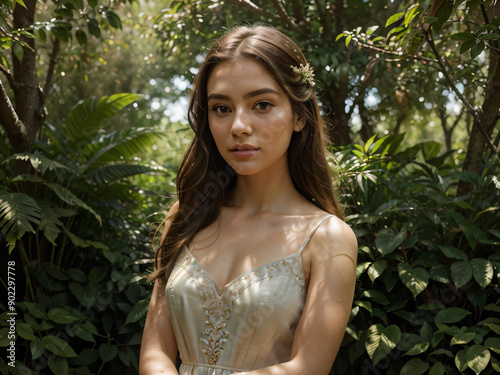 portrait of a woman in a park