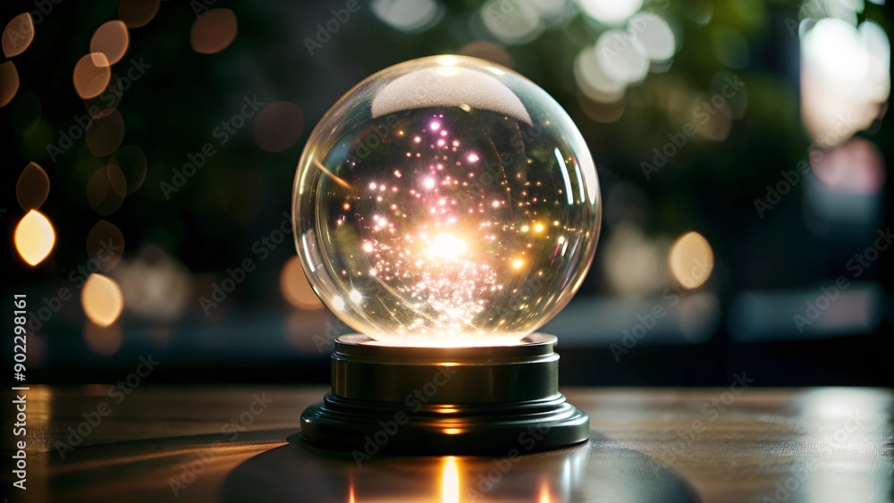 Crystal ball glowing, futuristic, futuristic, crystal ball, magic Crystal ball glowing, futuristic, futuristic, crystal ball, magic