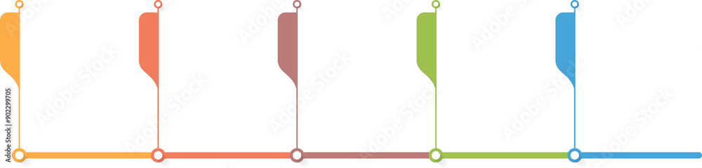 Obraz premium Horizontal timeline infographics template