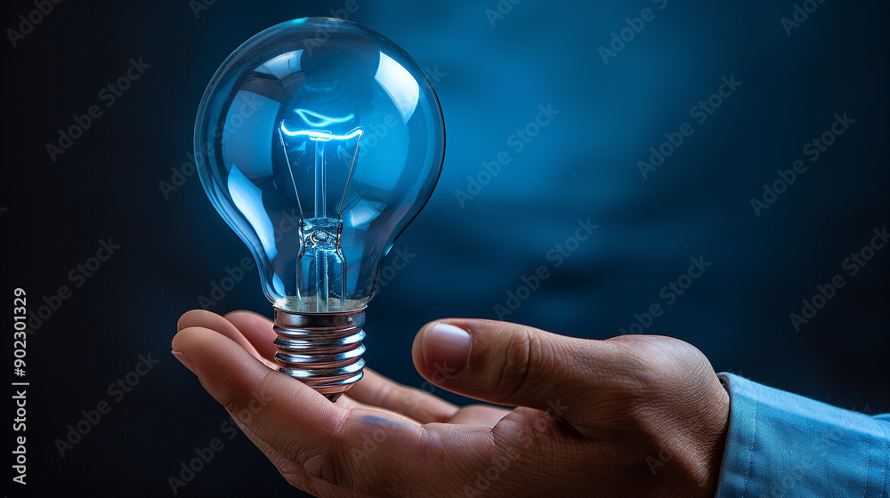 businessman holds a glowing lightbulb, symbolizing innovation and new ideas. The image represents creativity, inspiration, and the power of fresh thinking in business and entrepreneurship businessman holds a glowing lightbulb, symbolizing innovation and new ideas. The image represents creativity, inspiration, and the power of fresh thinking in business and entrepreneurship