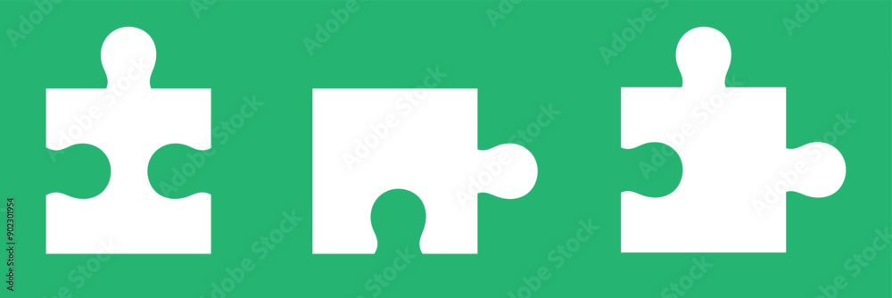 Fototapeta premium Puzzle icon. Simple illustration of puzzle vector icon for web design on isolated background .Vector illustration. 