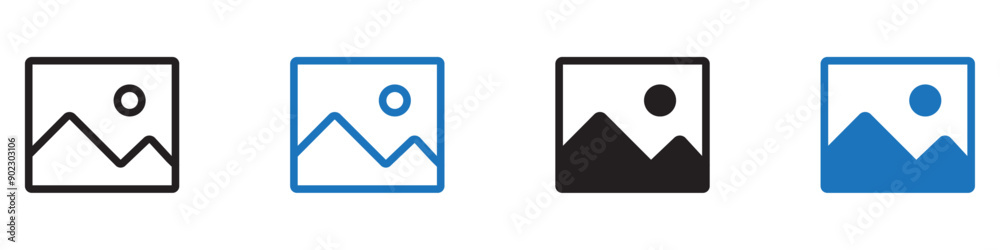 Picture icon vector illustration mark set symbol for web application Picture icon vector illustration mark set symbol for web application