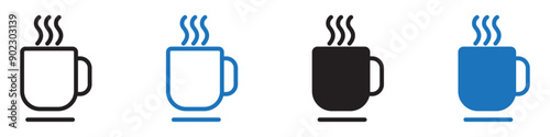 Coffee cup icon vector illustration mark set symbol for web application