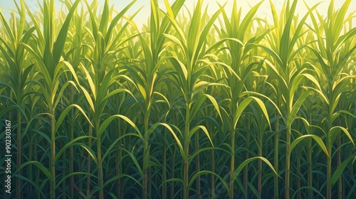 Organic crop protectants, sugarcane cultivation, natural pest deterrents, healthy growth photo