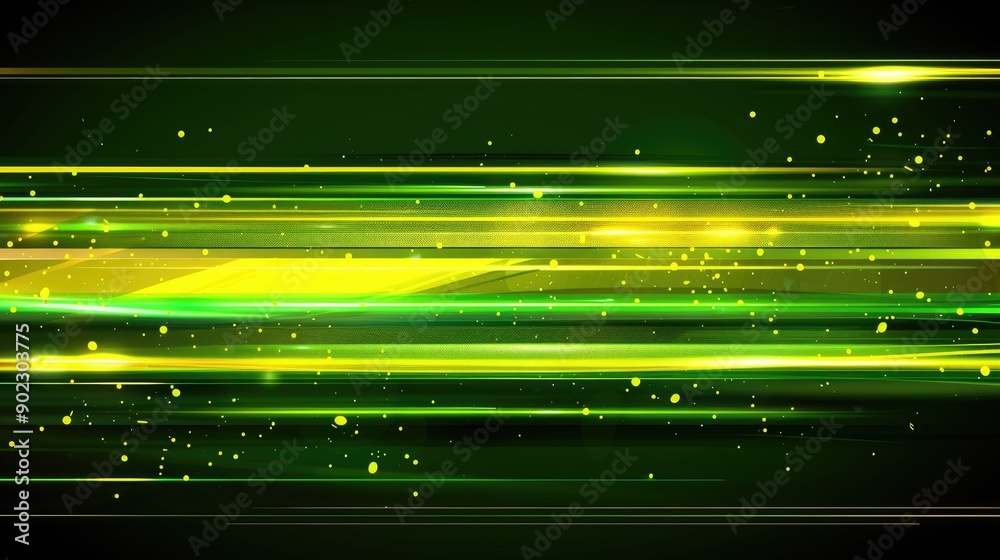 Obraz premium High-tech abstract lines with glowing effects and empty text area