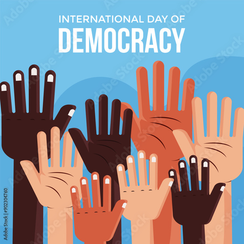 flat design illustration international day of democracy