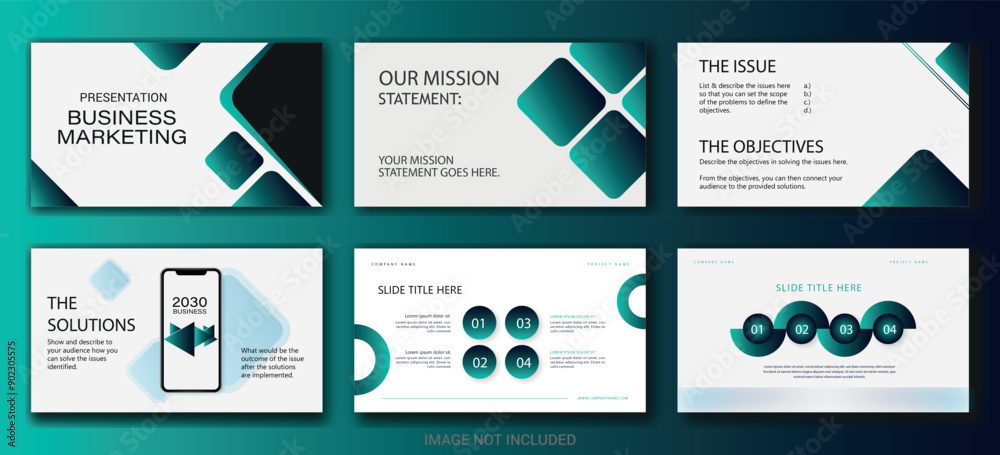 Business planning template and presentation slides design