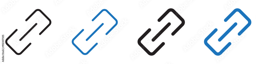 link icon Flat illustration vector with thin stroke link icon Flat illustration vector with thin stroke