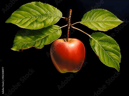 Apple with leaf transparent background ,Clear JPEC