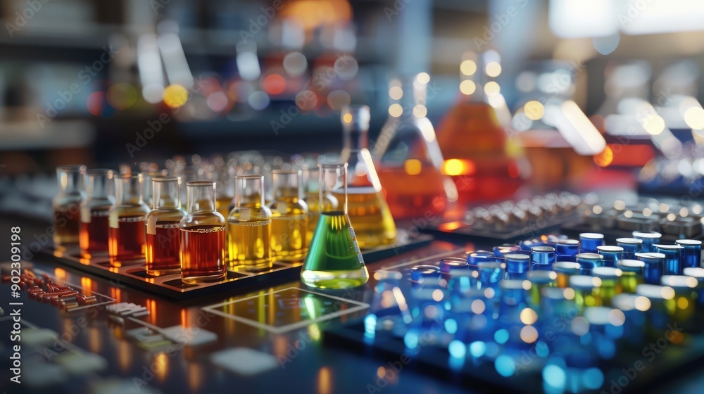 3D render of an interactive periodic table display, teaching aid, engaging chemistry education 3D render of an interactive periodic table display, teaching aid, engaging chemistry education