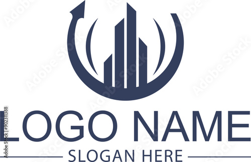A real estate logo typically features a house or building icon to signify property, with clean lines and modern fonts for a professional and trustworthy appeal.