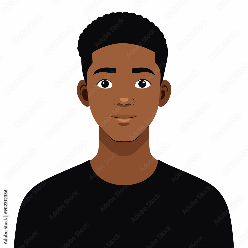 High-Resolution Photo of a Black Man in a Plain T-Shirt, Perfectly Set Against a White Background for Easy Customization and Design Applications High-Resolution Photo of a Black Man in a Plain T-Shirt, Perfectly Set Against a White Background for Easy Customization and Design Applications