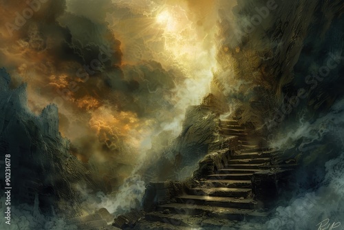 Mysterious Stairway to Celestial Realm