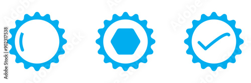  badge icon set isolated on a white background
