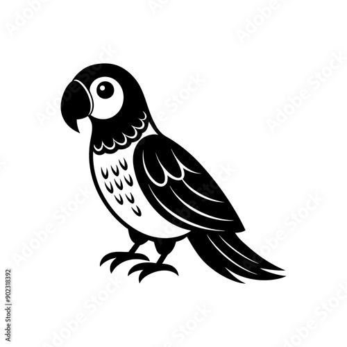 Cute parrot bird illustration