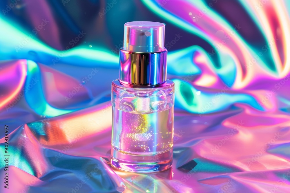 A futuristic beauty compound featuring a hydrating holographic serum, showcasing advanced skincare technology. A futuristic beauty compound featuring a hydrating holographic serum, showcasing advanced skincare technology.
