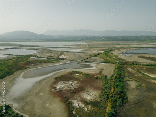 Montenegro - Aerial view at a portion of the Nature Park Solana Ulcinj photo