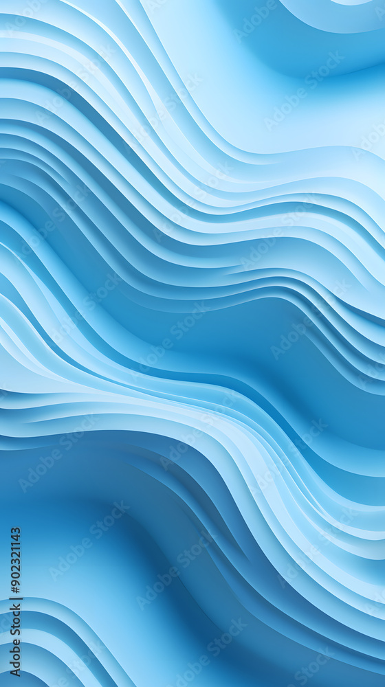 Fototapeta premium Digital technology light blue gradient terrain geometry abstract poster background