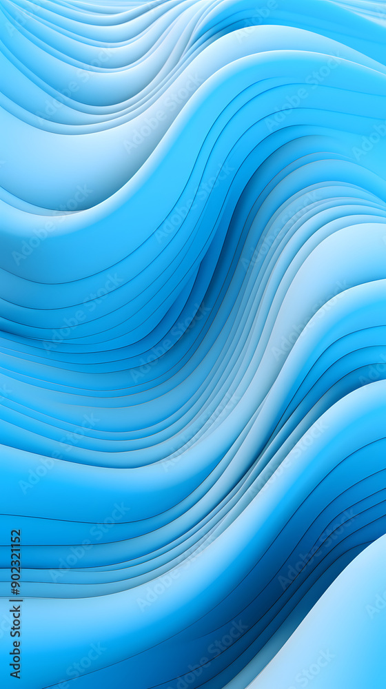 Fototapeta premium Digital technology light blue gradient terrain geometry abstract poster background