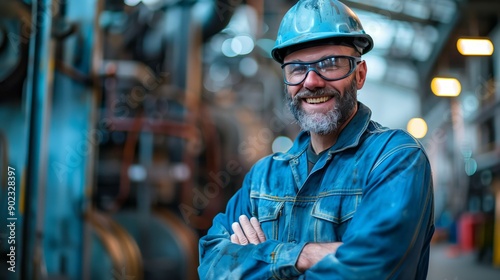 A workman stands in his factory.