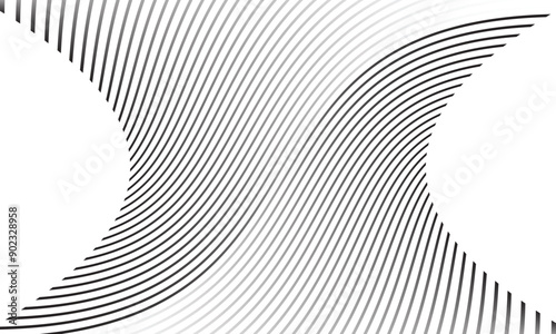 abstract simple black white gradient squeeze line pattern can be used background.