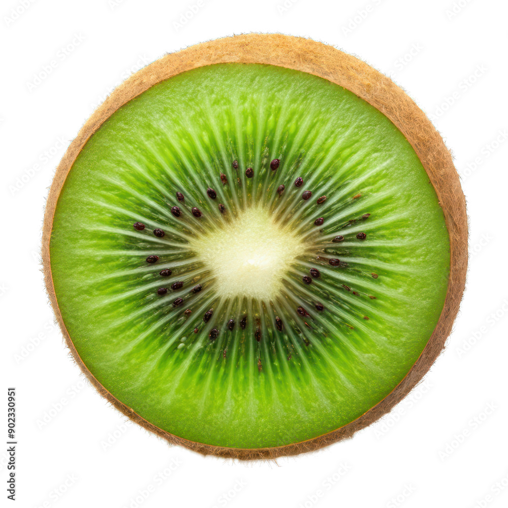 Fresh kiwi fruit top view isolated on transparent background Fresh kiwi fruit top view isolated on transparent background