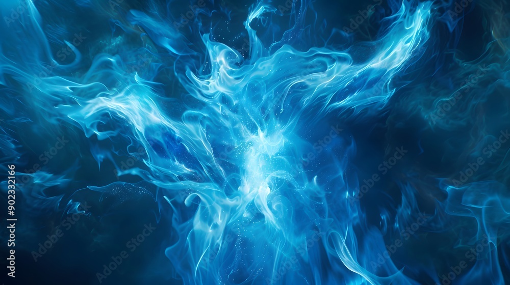 Fototapeta premium blue flame