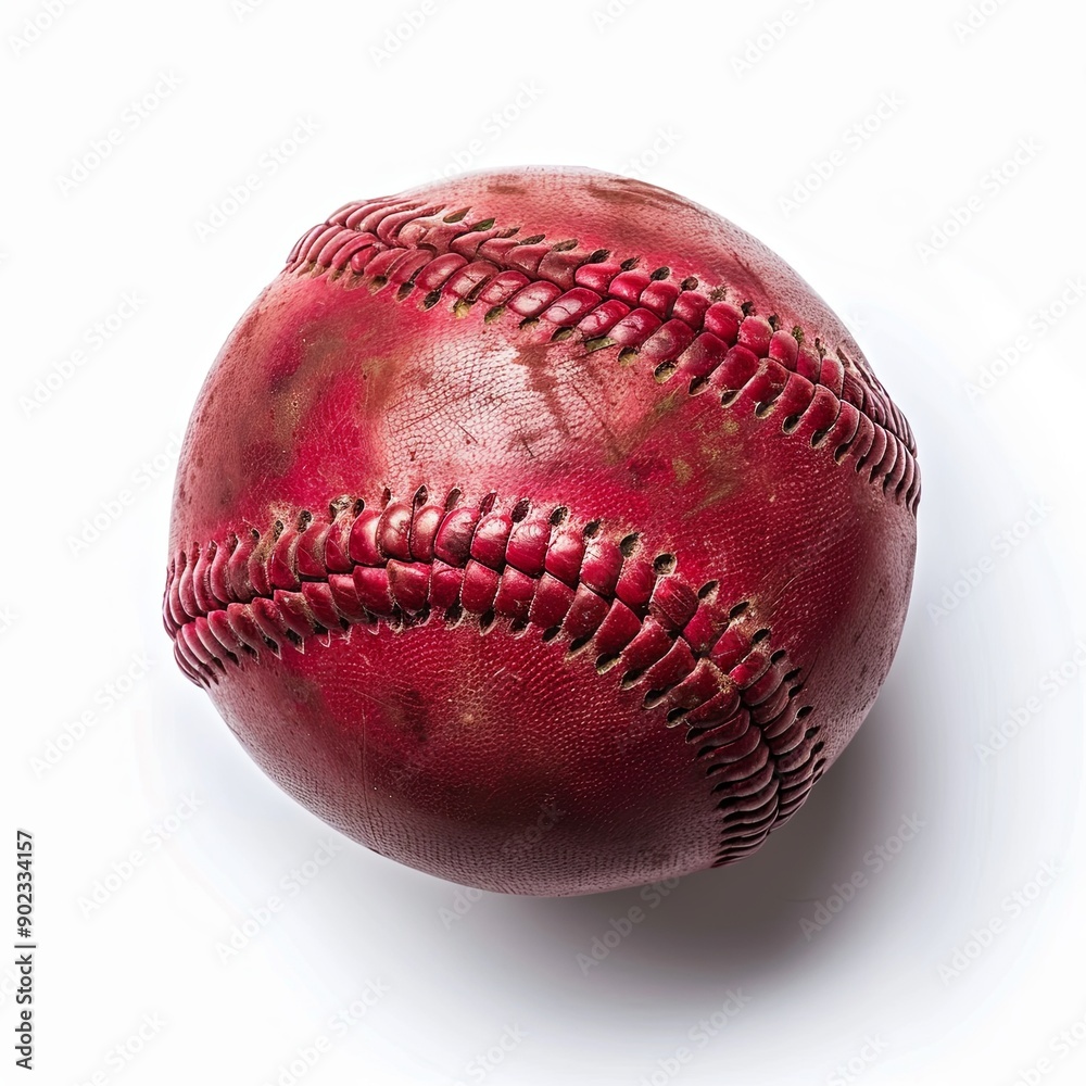 red baseball isolated on a white background red baseball isolated on a white background