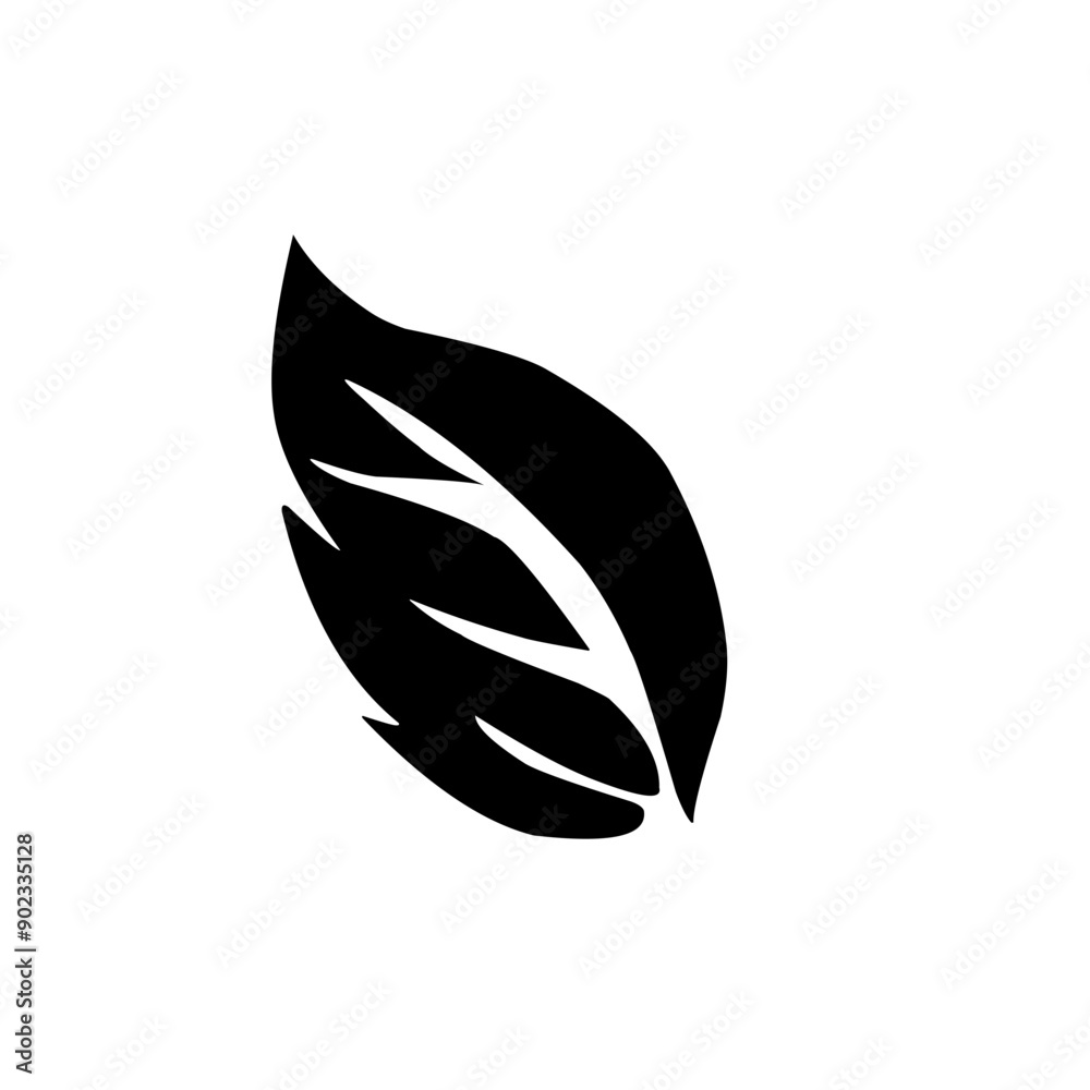 Fototapeta premium leaf silhouette icon