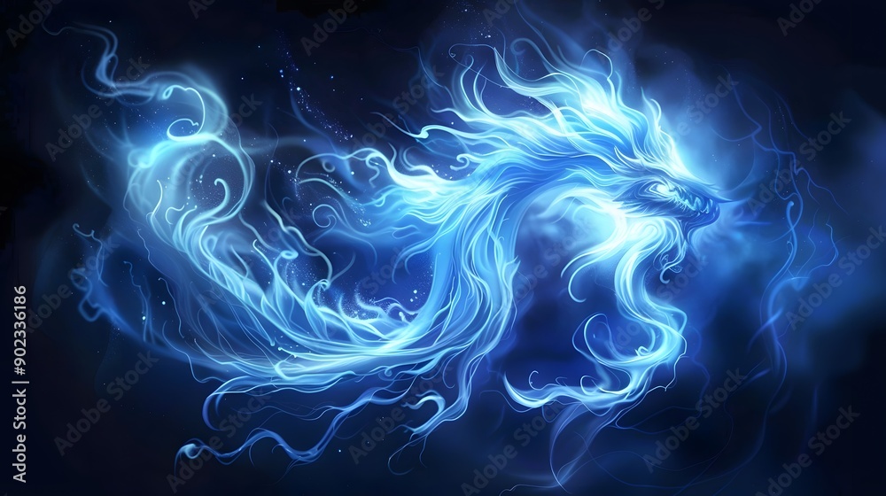 Fototapeta premium blue flame
