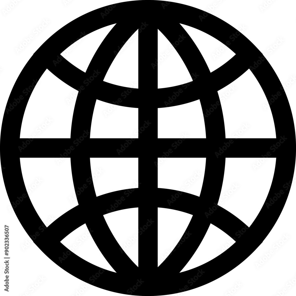 Website black outline icon vector Website black outline icon vector
