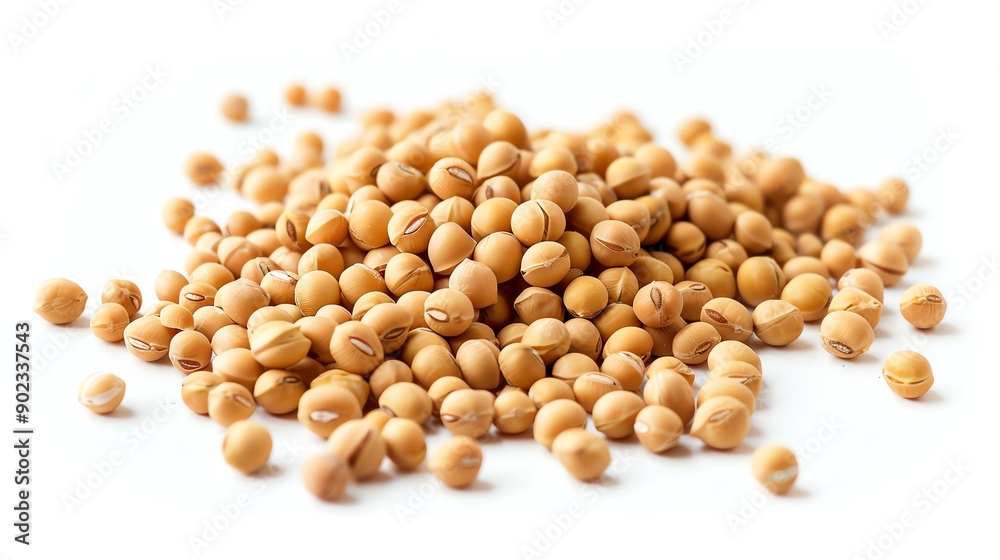 Pile of soybeans isolated on white background. Pile of soybeans isolated on white background.