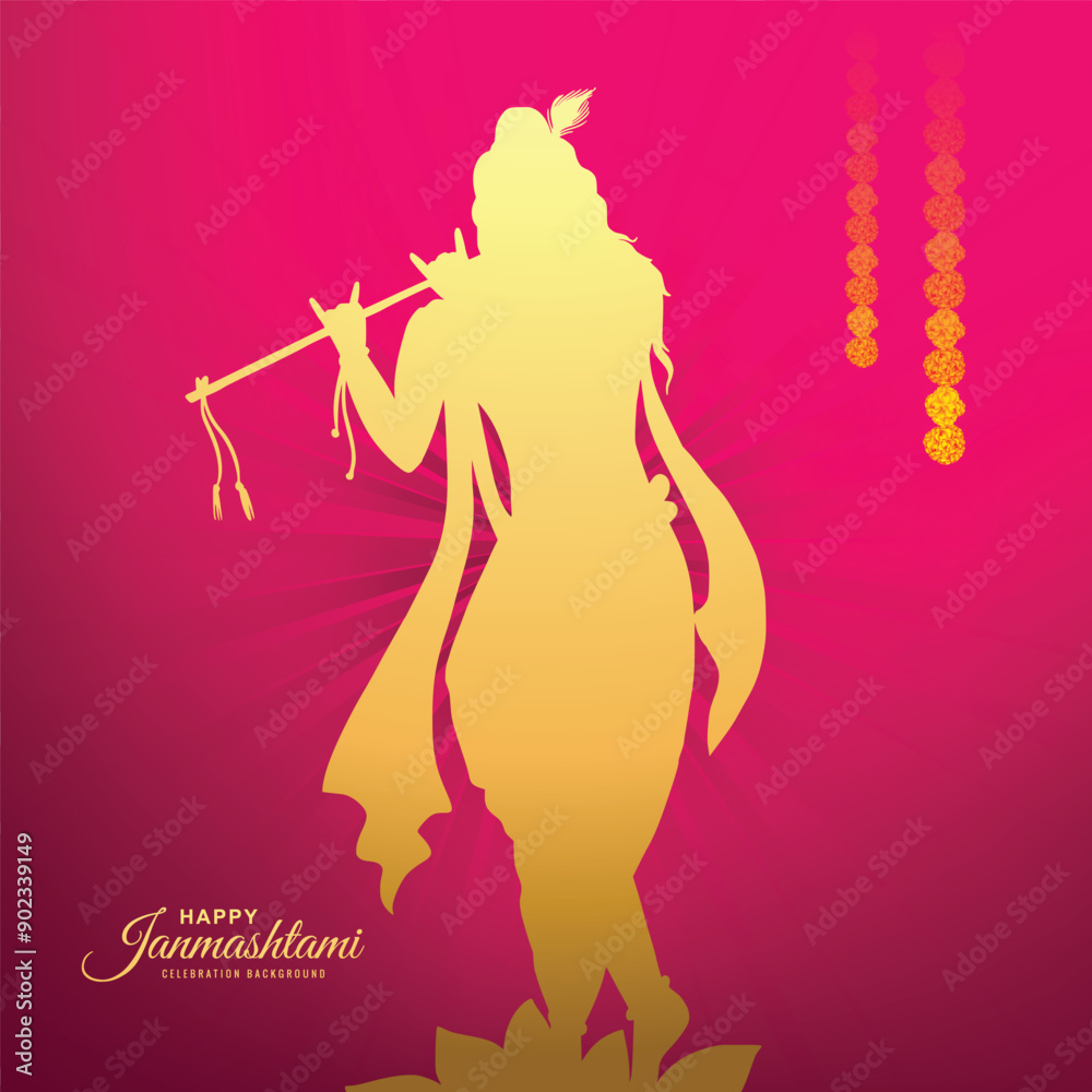 Happy Janmashtami Indian festival celebration background Happy Janmashtami Indian festival celebration background