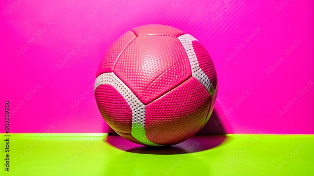 Vibrant Football on Red Background Vibrant Football on Red Background