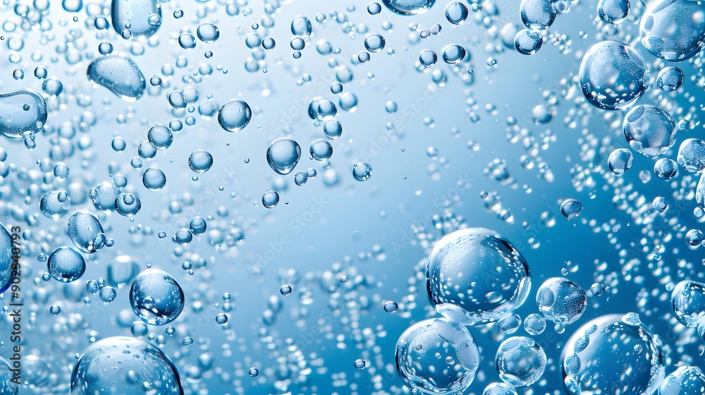 blue water surface with splash and air bubbles on white backgtround blue water surface with splash and air bubbles on white backgtround