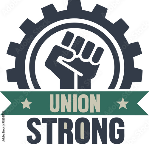 Union Strong Concept Happy Labor Day Vector