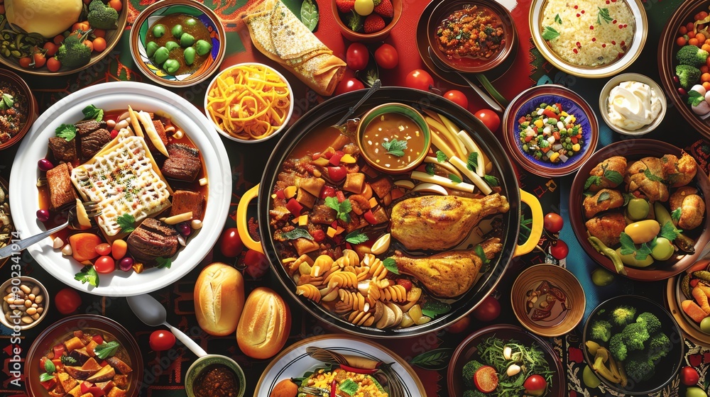 Fototapeta premium A delicious and healthy meal is a great way to bring people together.