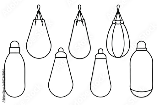 Punching Bag Line Art Illustration Concepts Ideas Inspiration